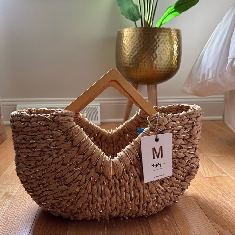 Miztique Gold-Accented Woven Tote